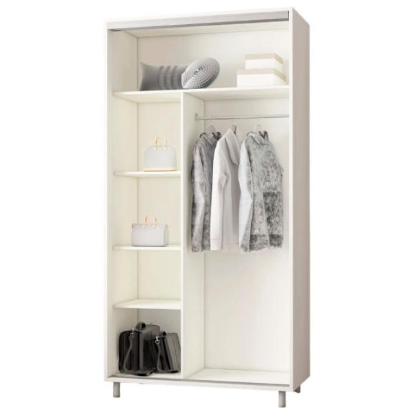 Dulap pentru haine Glisant Mobildor-Lux ARON P 1100 K3 8681 110 x 60 x 220 / DSP / Alb briliant photo 2