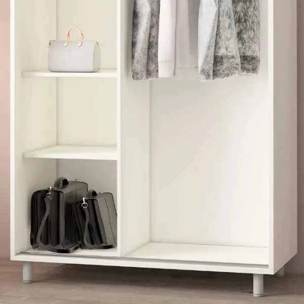 Dulap pentru haine Glisant Mobildor-Lux ARON P 1500 K3 8681 150 x 60 x 220 / DSP / Alb briliant photo 6