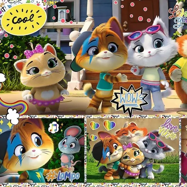 Пазл 2D Trefl 100 Rainbow 44 cats 5+/ Количество деталей: 100 photo 2 Пазл 2D Trefl 100 Rainbow 44 cats 5+/ Количество деталей: 100 photo 2