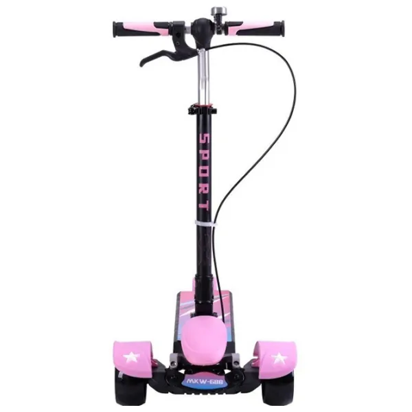 Детский трёхколёсный самокат Mikawei MKW-688 (00-00643081) 80 кг/ Розовый photo 2
