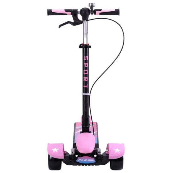 Детский трёхколёсный самокат Mikawei MKW-688 (00-00643081) 80 кг/ Розовый photo 2