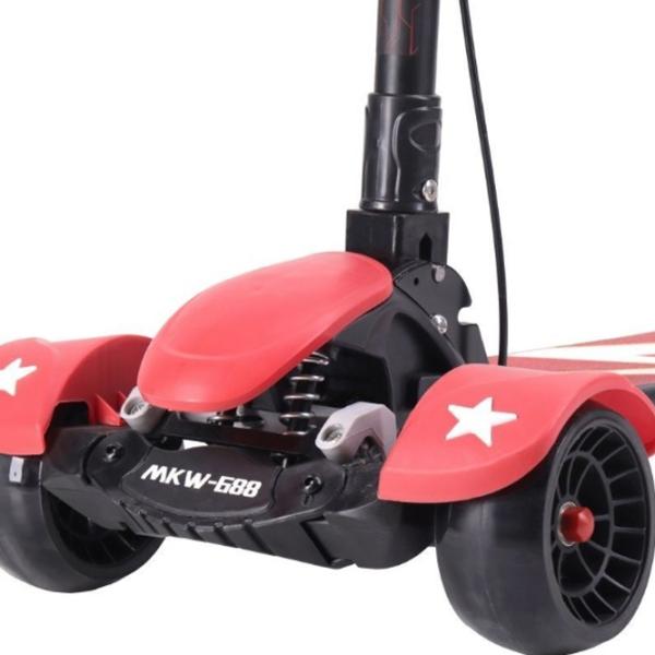 Детский трёхколёсный самокат Mikawei MKW-688 (00-00643065) 80 кг/ Красный photo 6