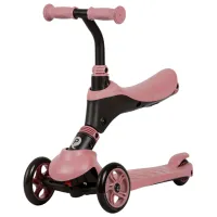 Trotinetă pentru copii cu trei roți Qplay Sema (00-00652728) 50 kg/ Pink photo 4