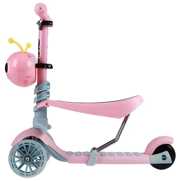 Trotinetă pentru copii cu trei roți 4Play Snail (00-00643033) 25 kg/ Pink photo 3