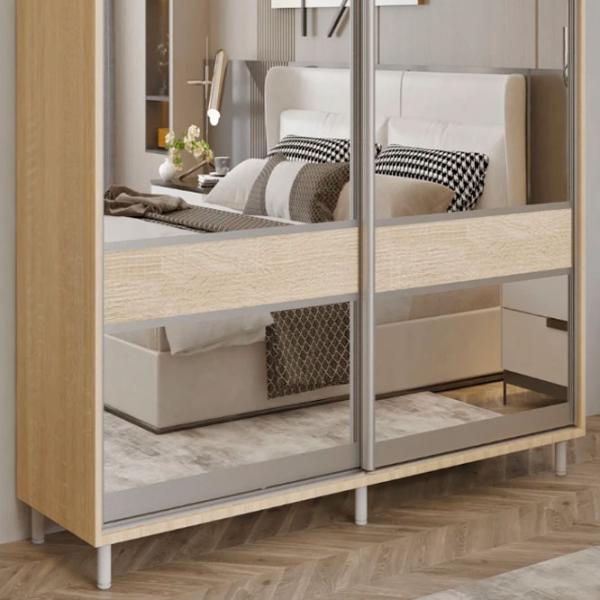 Dulap pentru haine Glisant Mobildor-Lux ARON P 2000 K3 3025 200 x 60 x 220 / DSP / Stejar Sonoma photo 3