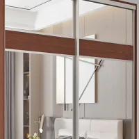 Dulap pentru haine Glisant Mobildor-Lux ARON P 1900 K3 2226 190 x 60 x 220 / DSP / Wenghe photo 4