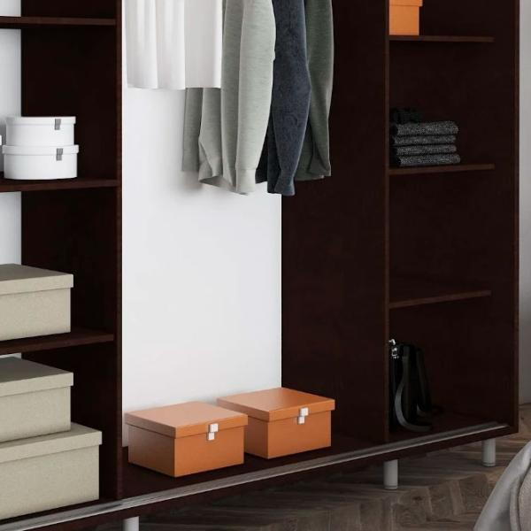 Dulap pentru haine Glisant Mobildor-Lux ARON P 2000 K3 2226 200 x 60 x 220 / DSP / Wenghe photo 8