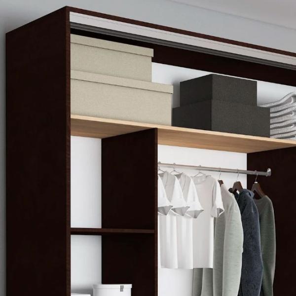 Dulap pentru haine Glisant Mobildor-Lux ARON P 2000 K3 2226 200 x 60 x 220 / DSP / Wenghe photo 9