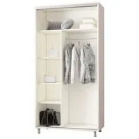 Dulap pentru haine Glisant Mobildor-Lux ARON P 1200 K 8681 120 x 60 x 220 / DSP / Alb briliant photo 2