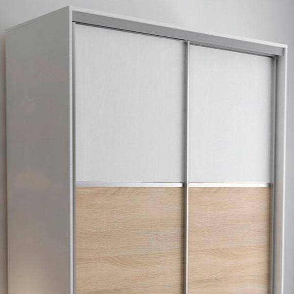 Dulap pentru haine Glisant Mobildor-Lux ARON P 1200 K 8681 120 x 60 x 220 / DSP / Alb briliant photo 3