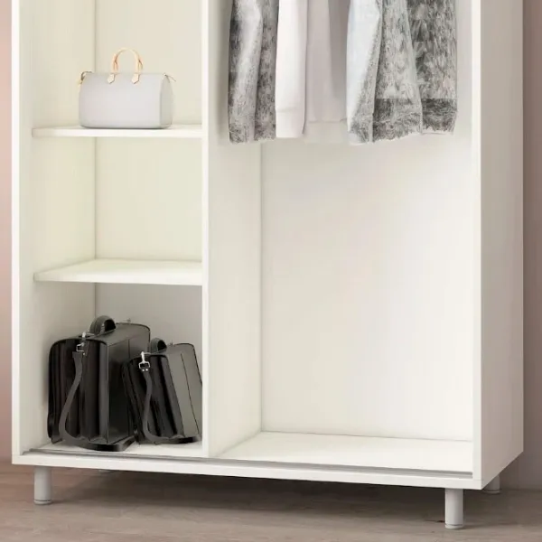 Dulap pentru haine Glisant Mobildor-Lux ARON P 1200 K 8681 120 x 60 x 220 / DSP / Alb briliant photo 6