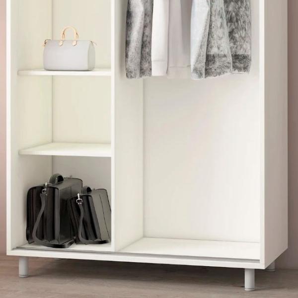 Dulap pentru haine Glisant Mobildor-Lux ARON P 1200 K 8681 120 x 60 x 220 / DSP / Alb briliant photo 6