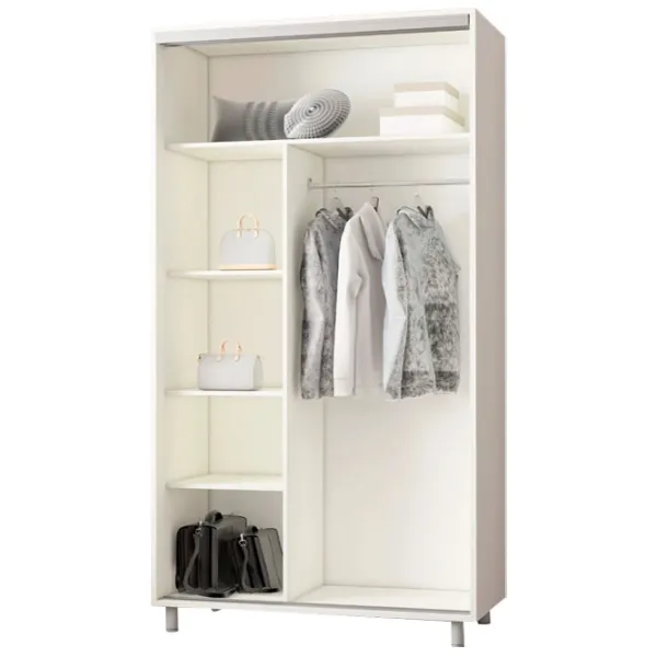 Гардероб Раздвижной Mobildor-Lux ARONP 1300 K 8681 130 x 60см x 220 / ДСП / Бриллиантовый белый photo 2 Гардероб Раздвижной Mobildor-Lux ARONP 1300 K 8681 130 x 60см x 220 / ДСП / Бриллиантовый белый photo 2