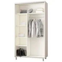 Dulap pentru haine Glisant Mobildor-Lux ARON P 1600 K 8681 160 x 60 x 220 / DSP / Alb briliant photo 2