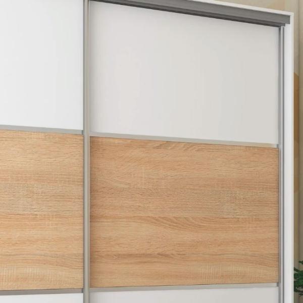 Dulap pentru haine Glisant Mobildor-Lux ARON P 1900 K 8681 190 x 60 x 220 / DSP / Alb briliant photo 5