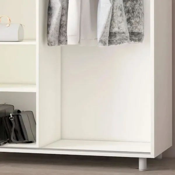 Dulap pentru haine Glisant Mobildor-Lux ARON P 1900 K 8681 190 x 60 x 220 / DSP / Alb briliant photo 7