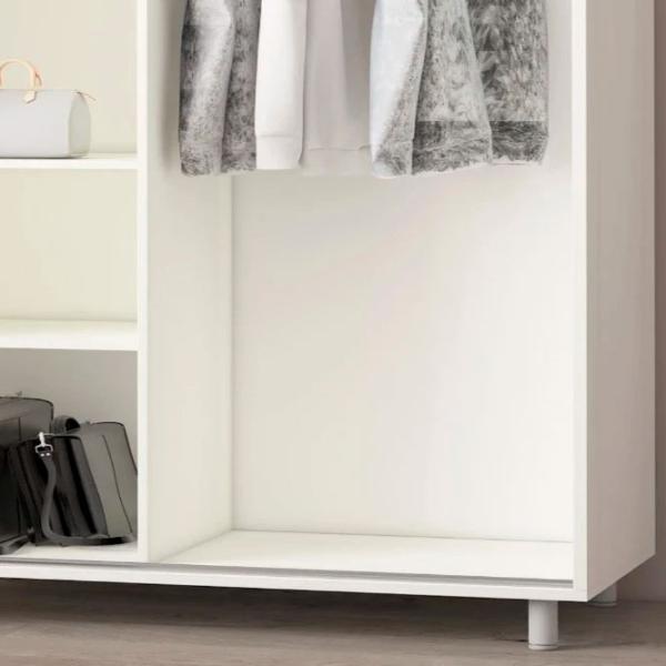 Dulap pentru haine Glisant Mobildor-Lux ARON P 1900 K 8681 190 x 60 x 220 / DSP / Alb briliant photo 7