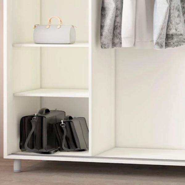 Dulap pentru haine Glisant Mobildor-Lux ARON P 1900 K 8681 190 x 60 x 220 / DSP / Alb briliant photo 9