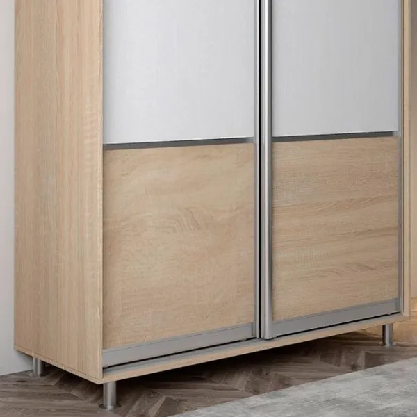 Dulap pentru haine Glisant Mobildor-Lux ARON P 1300 K 3025 130 x 60 x 220 / DSP / Stejar Sonoma photo 4 Dulap pentru haine Glisant Mobildor-Lux ARON P 1300 K 3025 130 x 60 x 220 / DSP / Stejar Sonoma photo 4
