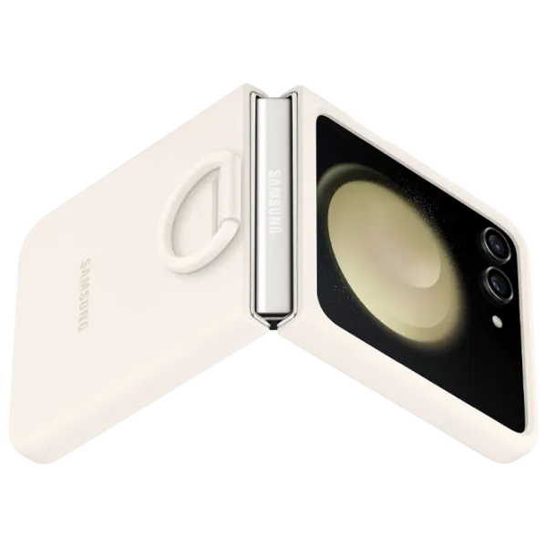 Чехол для смартфона Samsung Galaxy Z Flip 5 Samsung/ Back/ TPU/ Cream Белый photo 3 Чехол для смартфона Samsung Galaxy Z Flip 5 Samsung/ Back/ TPU/ Cream Белый photo 3