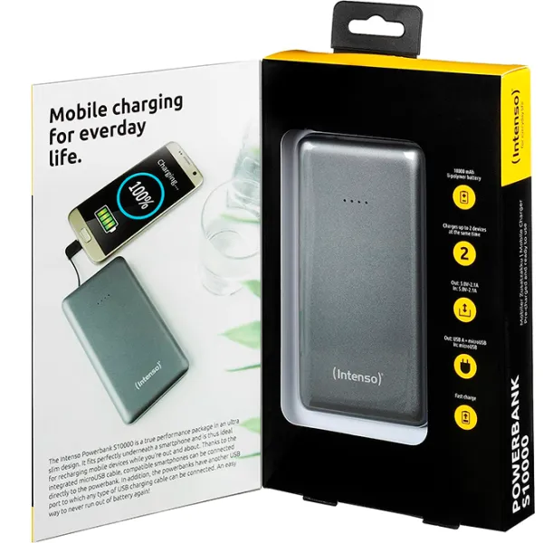 Power Bank Intenso Slim S10000 10000 мАч/ Grey photo 4