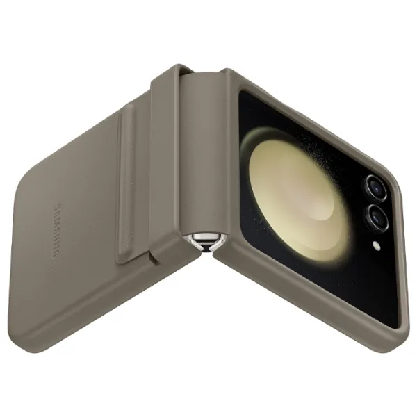 Чехол для смартфона Samsung Galaxy Z Flip 5 Samsung/ Back/ Кожа/ Этуп Коричневый photo 4