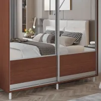 Dulap pentru haine Glisant Mobildor-Lux ARON P 1100 K1 2226 110 x 60 x 220 / DSP / Wenghe photo 3