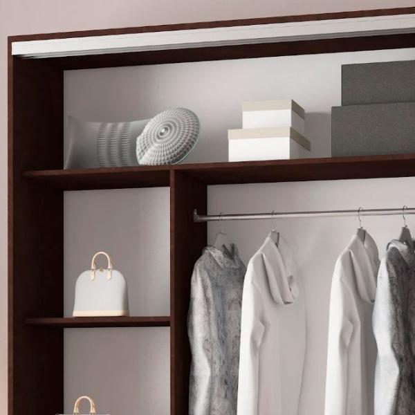 Dulap pentru haine Glisant Mobildor-Lux ARON P 1200 K1 2226 120 x 60 x 220 / DSP / Wenghe photo 6