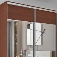 Dulap pentru haine Glisant Mobildor-Lux ARON P 1400 K1 2226 140 x 60 x 220 / DSP / Wenghe photo 3