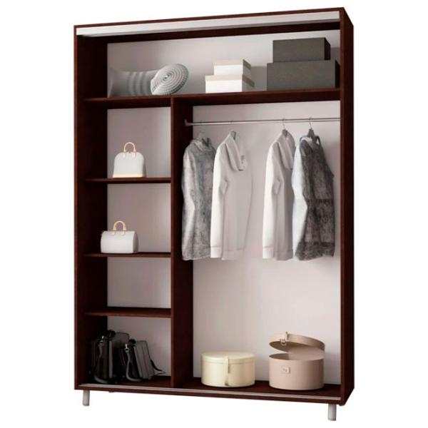 Dulap pentru haine Glisant Mobildor-Lux ARON P 1600 K1 2226 160 x 60 x 220 / DSP / Wenghe photo 2 Dulap pentru haine Glisant Mobildor-Lux ARON P 1600 K1 2226 160 x 60 x 220 / DSP / Wenghe photo 2