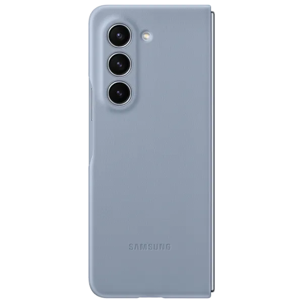 Чехол для смартфона Samsung Galaxy Z Fold 5 Samsung/ Back/ Кожа/ Ice Синий photo 2