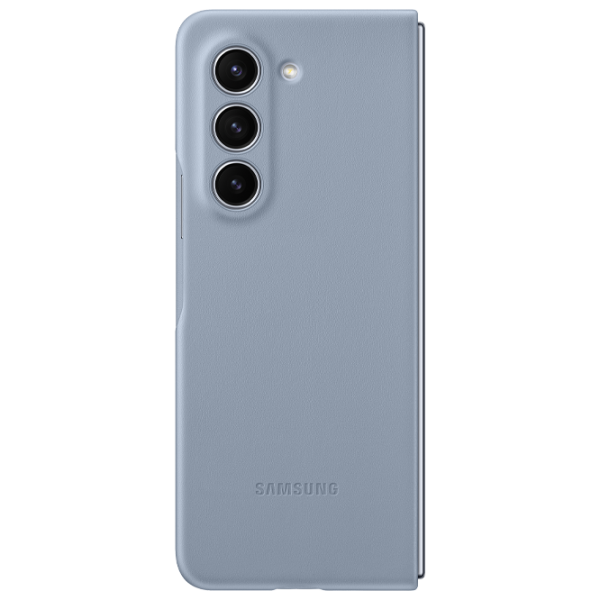 Чехол для смартфона Samsung Galaxy Z Fold 5 Samsung/ Back/ Кожа/ Ice Синий photo 2