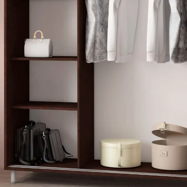 Dulap pentru haine Glisant Mobildor-Lux ARON P 1700 K1 2226 170 x 60 x 220 / DSP / Wenghe photo 6