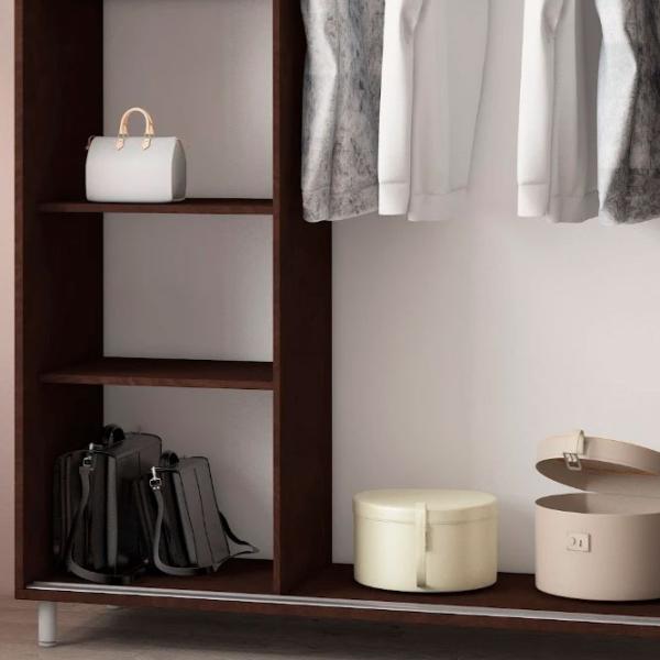 Dulap pentru haine Glisant Mobildor-Lux ARON P 1700 K1 2226 170 x 60 x 220 / DSP / Wenghe photo 6