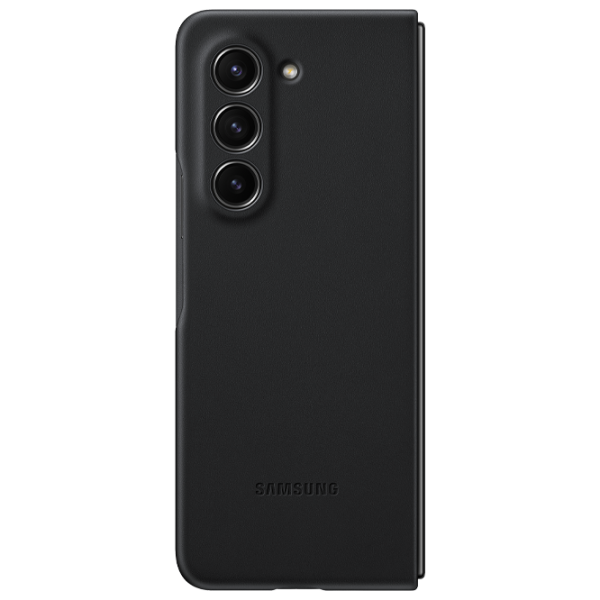 Чехол для смартфона Samsung Galaxy Z Fold 5 Samsung/ Back/ Кожа/ Графитовый Black photo 3