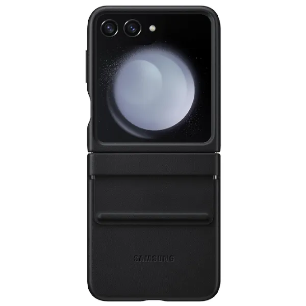 Husă pentru smartphone Samsung Galaxy Z Flip 5 Samsung/ Back/ Piele/ Black photo 3