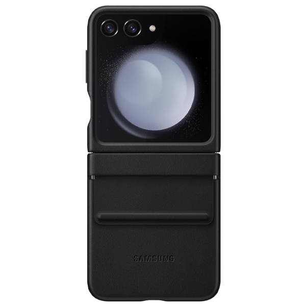 Husă pentru smartphone Samsung Galaxy Z Flip 5 Samsung/ Back/ Piele/ Black photo 3