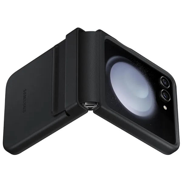 Husă pentru smartphone Samsung Galaxy Z Flip 5 Samsung/ Back/ Piele/ Black photo 4