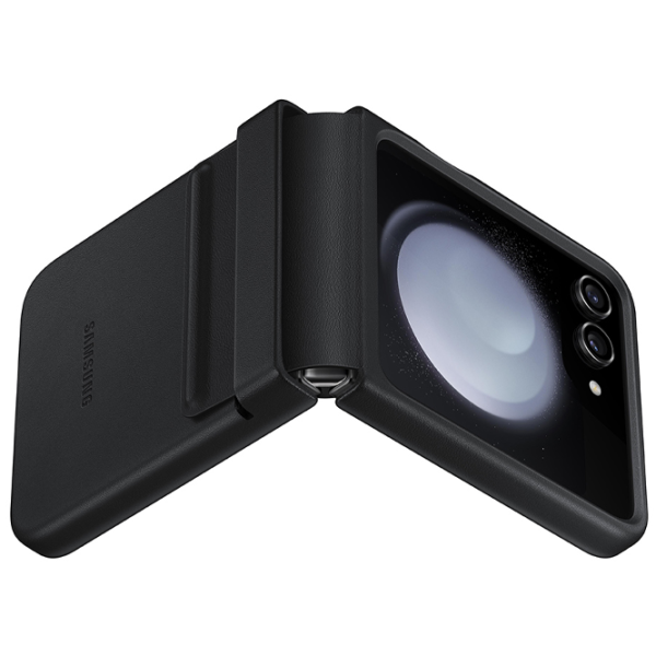 Husă pentru smartphone Samsung Galaxy Z Flip 5 Samsung/ Back/ Piele/ Black photo 4