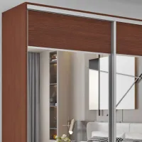 Dulap pentru haine Glisant Mobildor-Lux ARON P 1900 K1 2226 190 x 60 x 220 / DSP / Wenghe photo 3
