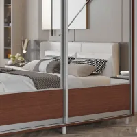Dulap pentru haine Glisant Mobildor-Lux ARON P 1900 K1 2226 190 x 60 x 220 / DSP / Wenghe photo 4