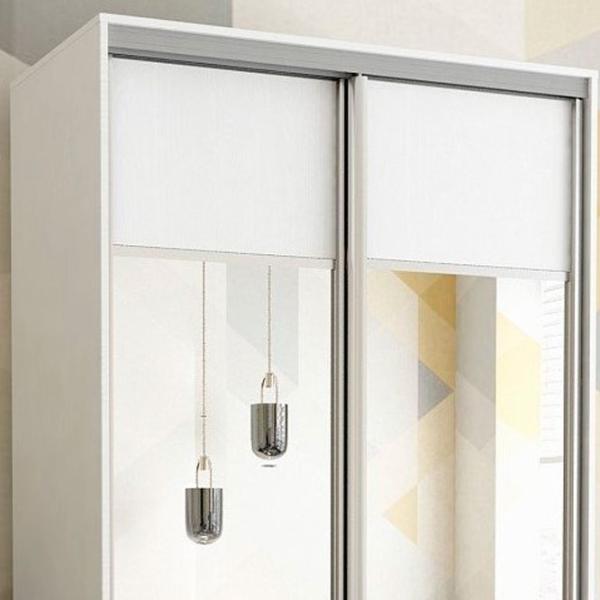 Гардероб Раздвижной Mobildor-Lux ARON P 1000 K1 8681 100 x 60см x 220 / ДСП / Бриллиантовый белый photo 3