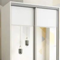 Dulap pentru haine Glisant Mobildor-Lux ARON P 1000 K1 8681 100 x 60 x 220 / DSP / Alb briliant photo 3