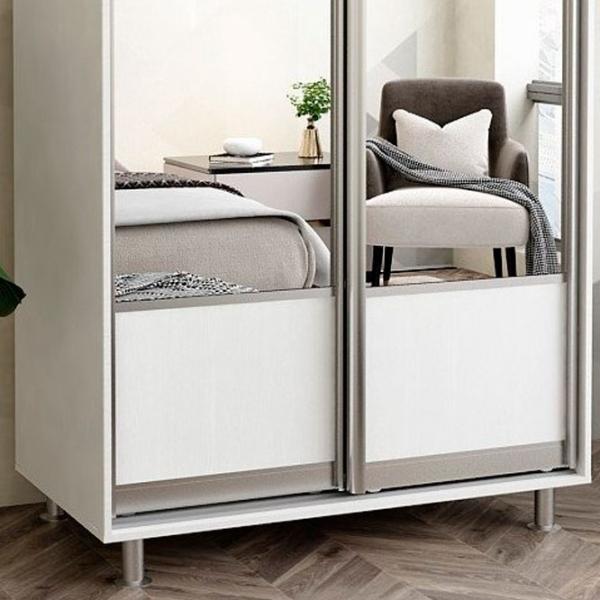 Гардероб Раздвижной Mobildor-Lux ARON P 1000 K1 8681 100 x 60см x 220 / ДСП / Бриллиантовый белый photo 4