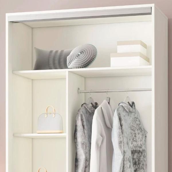 Гардероб Раздвижной Mobildor-Lux ARON P 1000 K1 8681 100 x 60см x 220 / ДСП / Бриллиантовый белый photo 5