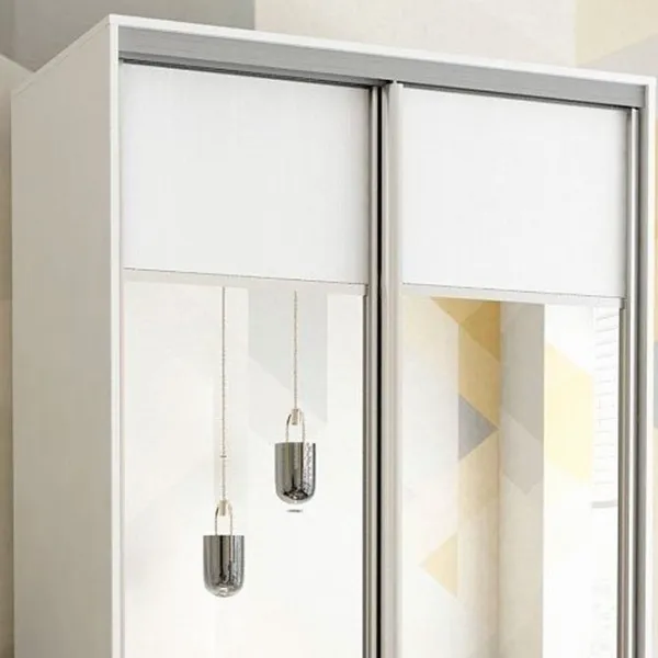 Гардероб Раздвижной Mobildor-Lux ARON P 1100 K1 8681 110 x 60см x 220 / ДСП / Бриллиантовый белый photo 3