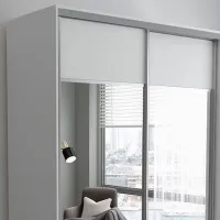 Dulap pentru haine Glisant Mobildor-Lux ARON P 1600 K1 8681 160 x 60 x 220 / DSP / Alb briliant photo 3