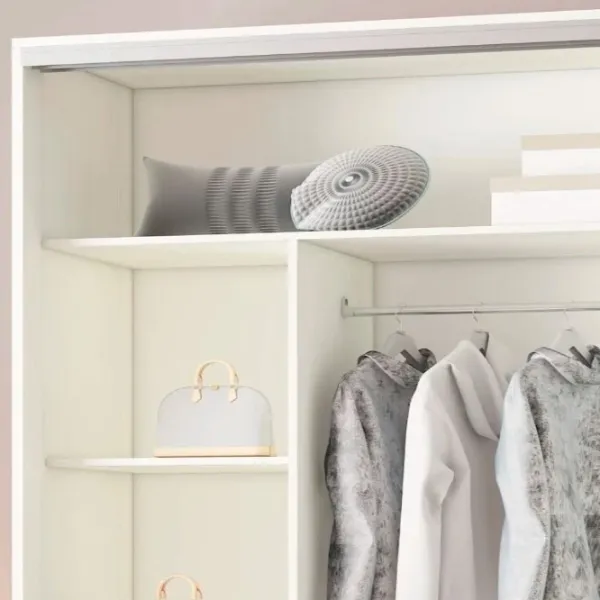 Гардероб Раздвижной Mobildor-Lux ARON P 1700 K1 8681 170 x 60см x 220 / ДСП / Бриллиантовый белый photo 5 Гардероб Раздвижной Mobildor-Lux ARON P 1700 K1 8681 170 x 60см x 220 / ДСП / Бриллиантовый белый photo 5