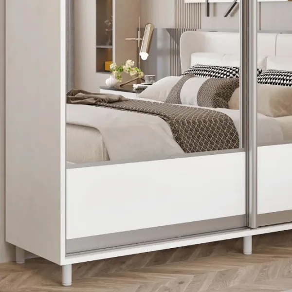 Гардероб Раздвижной Mobildor-Lux ARON P 1900 K1 8681 190 x 60см x 220 / ДСП / Бриллиантовый белый photo 2