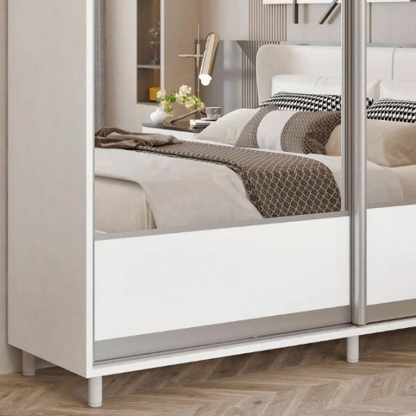 Гардероб Раздвижной Mobildor-Lux ARON P 2000 K1 8681 200 x 60см x 220 / ДСП / Бриллиантовый белый photo 3